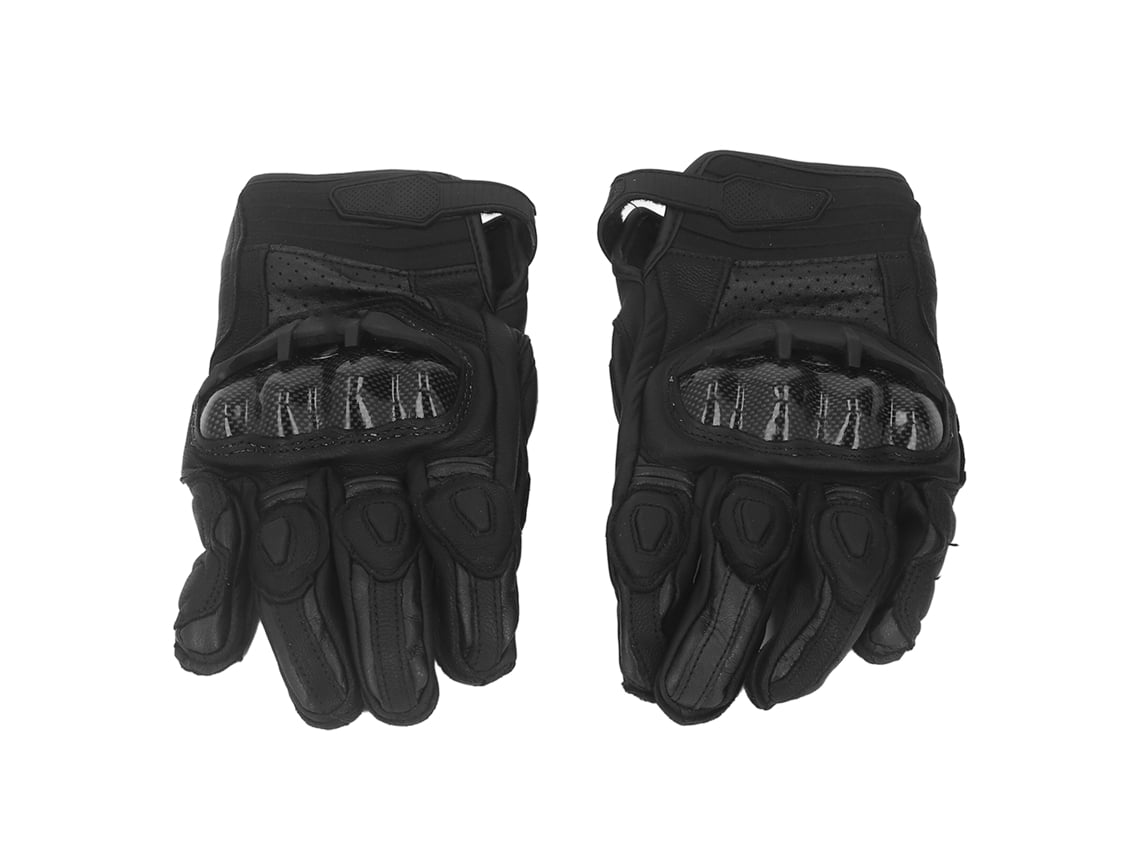 Rebe-luvas De Moto De Couro Pu Impermeáveis Isolantes Antivento Com Cotovelos Duros Para Moto Preto M