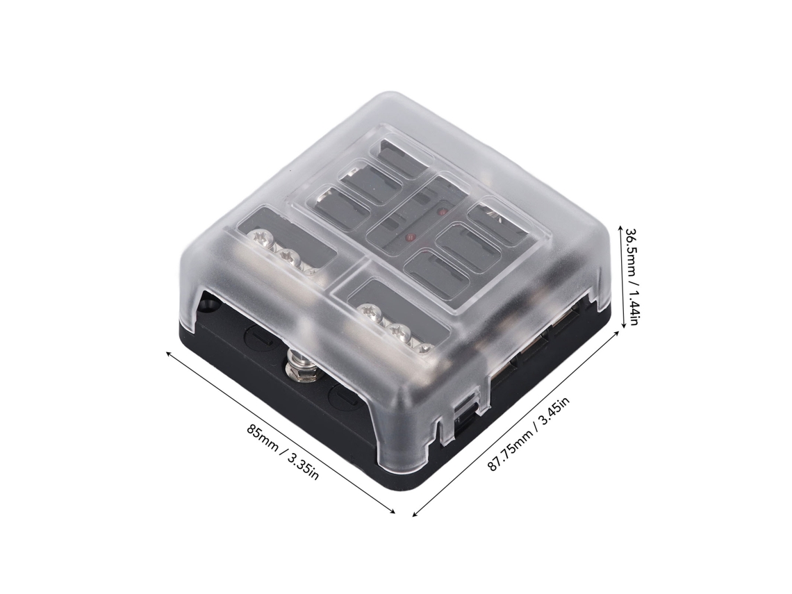 2026horizon-caja De Fusibles 6 Vías Resistente Al Agua Con Indicador Led 12v 24v Para Automóviles Camiones Barcos Rv Vehículos