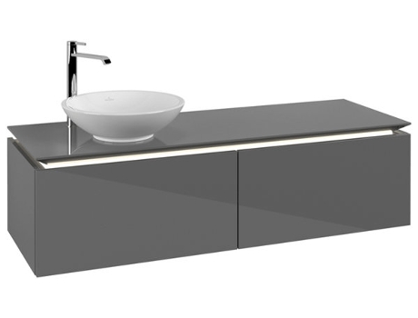 Villeroy &amp Boch Legato Vanity unit B587 1400x380x500mm lavabo a la izquierda iluminación LED