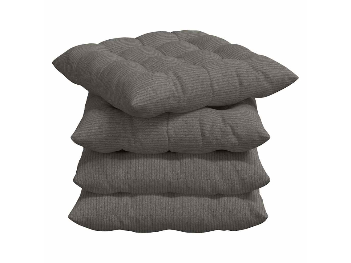 Cojines para asiento, 4 unidades, gris claro, 40 x 40 x 6 cm, HARLANV1