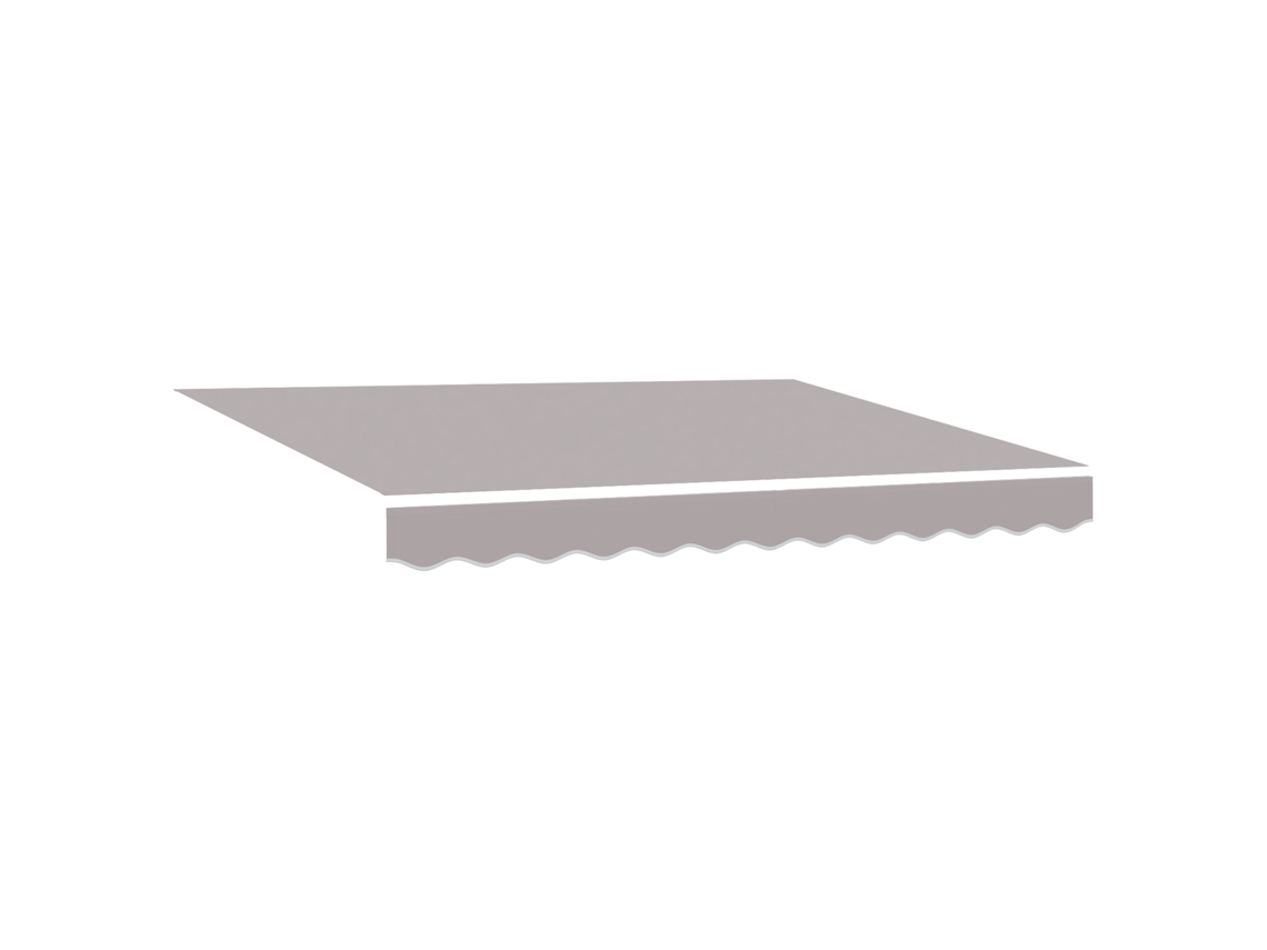 Toldo retráctil automático Vidaxl acrílico gris claro (350 x 250 cm)
