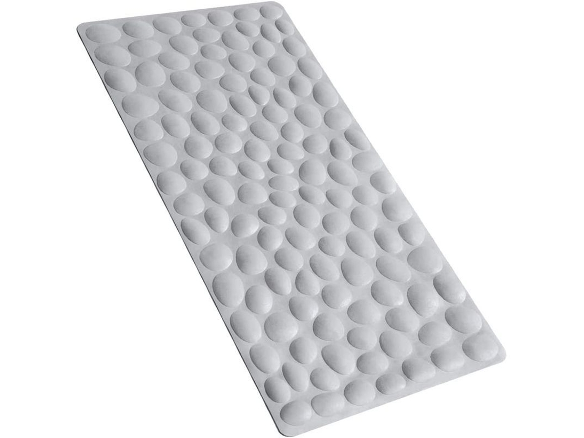 Alfombrilla De Baño Antideslizante De Goma Suave Con Fuertes Ventosas (gris)