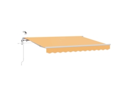 Toldo retráctil Vidaxl color arena, 450 × 300 cm, poliéster y metal.
