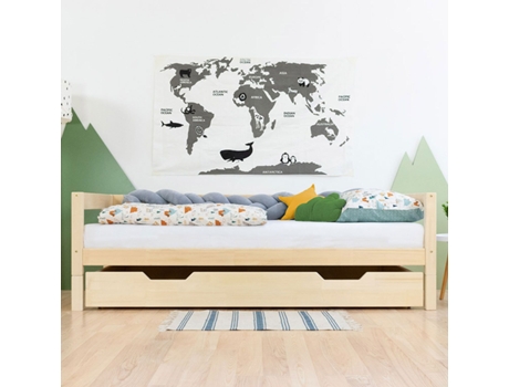 Cajón de cama BUDDY 90 x 180 - BENLEMI verde salvia