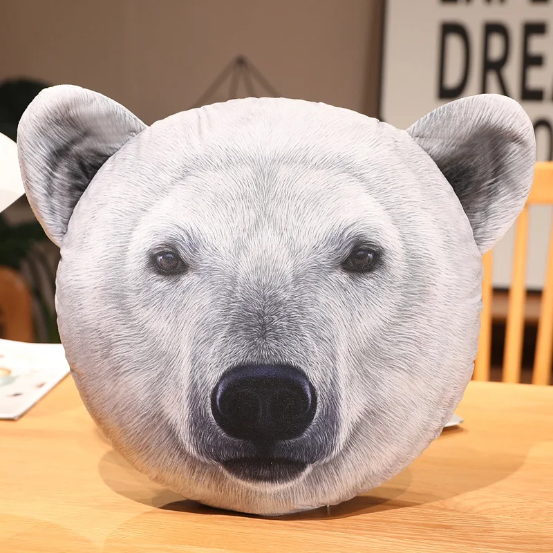 (oso Polar 40 Cm) Almohada/cojín De Respaldo Para Adulto Con Forma De Animal Simulado Y Soporte Lumbar.
