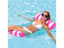 MEOIRUERY Cama hinchable para piscina, hamaca acuática, tumbona con colchón de aire para adultos y niños