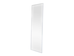 Espejo para puerta Lesina con 2 ganchos aluminio 120x37cm - Blanco [EN.CASA]