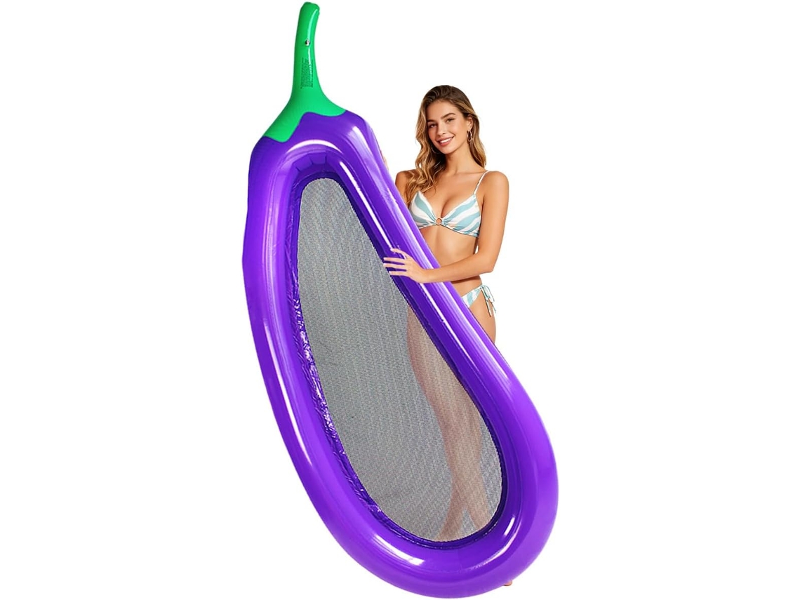 Hamaca Flotante Para Adultos, Sofá Inflable, Apto Para Piscinas, Playas, Berenjena De Mar. Siurn