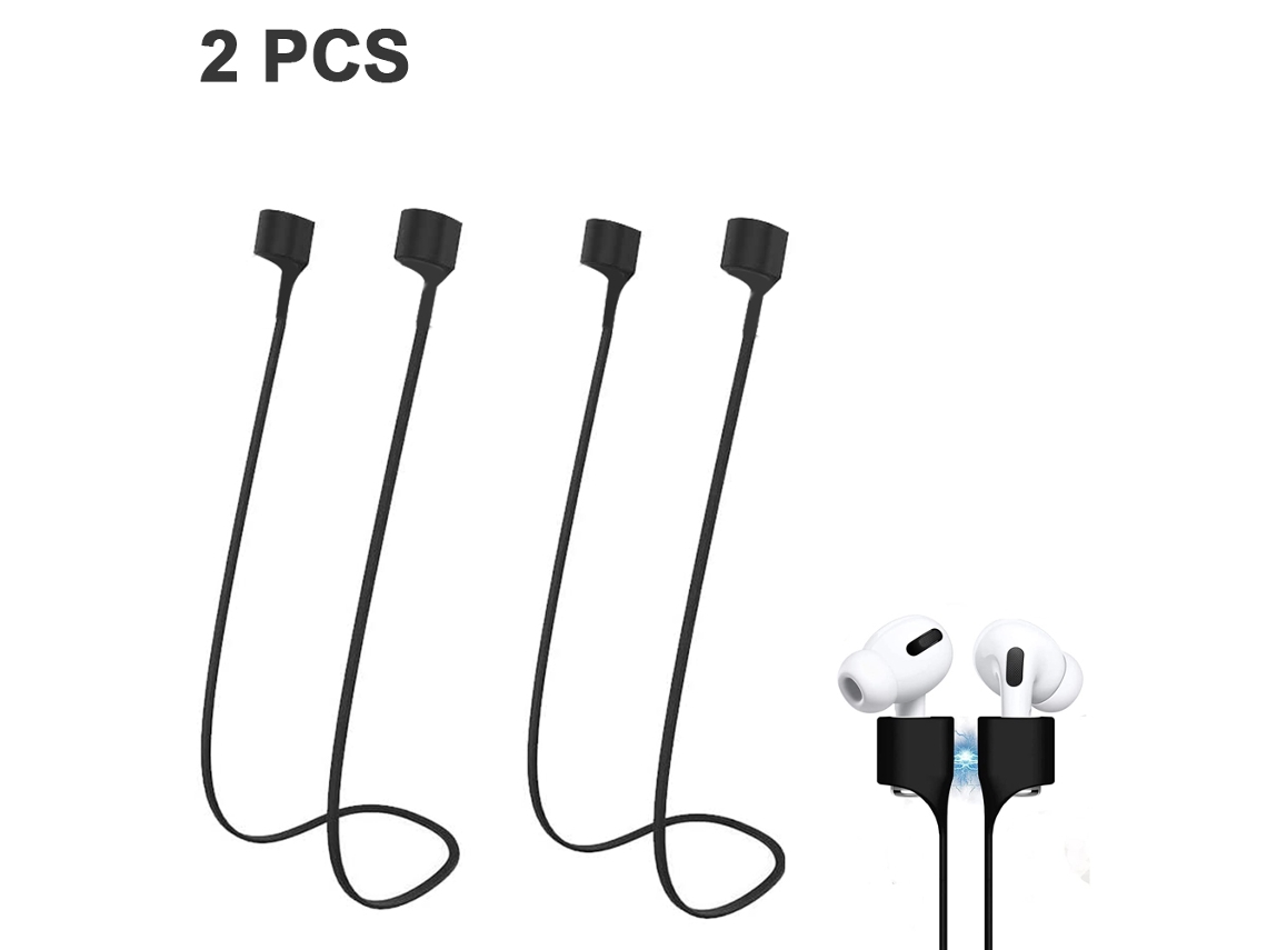 Correas Magnéticas Antipérdida para AirPods, Silicona Deportiva, 2 Pares JEIIBRZUI