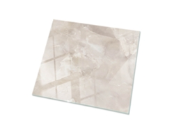Cristal Para Mesa Cuadrado Espelharte (50x50 Cm - Patrón De Textura De Mármol - Cremoso)