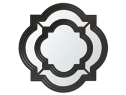 Espejo decorativo BELIANI Cobeta de Material sintético Negro 51x5x51
