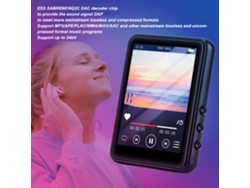 Reproductor Mp3 Con Pantalla Táctil De 2,4 Pulgadas, Bluetooth 5.0, Almacenamiento De 4 Gb/64 Gb, Radio Fm, Función De Grabación Y Reducción De Ruido.