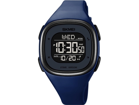 VEANXIN Reloj de pulsera cuadrado LED digital con fecha para mujer Reloj deportivo resistente al agua hasta 50 m-Azul