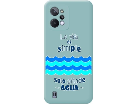 Carcasa para Realme C31 TUMUNDOSMARTPHONE Silicona Líquida Dibujos Azul