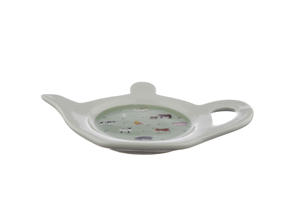 Platillo en forma de tetera para cucharillas y bolsitas de té PUCKATOR Willow Farm Ferme & Pâturages