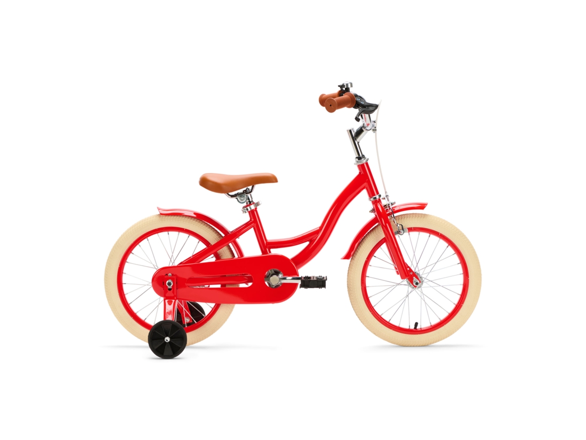 Bicicleta infantil Generation Blanco de 16 pulgadas, color rojo.