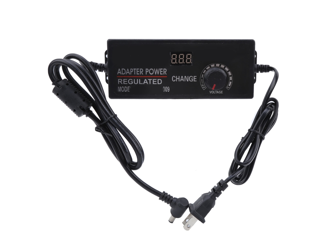 Adaptador Regulador De Corriente Continua Ajustable De 3-12 V Y 10 A Con Indicador De Voltaje Para Tiras Led, Routers Y Cámaras.