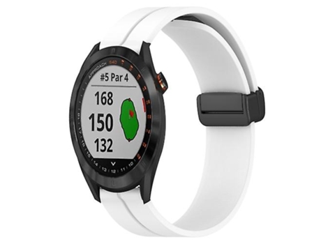 Correa De Reloj Inteligente Para Garmin Approach S40, Banda De Reloj Blanca De Silicona Con Cierre Magnético De Color Sólido De 20Mm VENISYMLIS