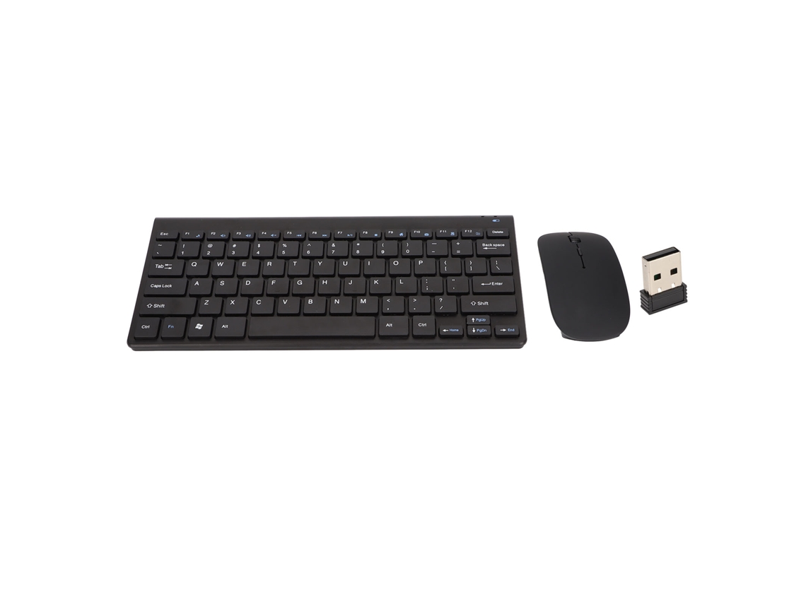 Combo De Teclado Y Ratón Inalámbricos 2.4g, Transmisión De 10 M, Diseño Ergonómico, Conexión Usb Plug And Play, Color Negro.