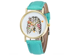 Reloj De Pulsera Sencillo E Informal De Cuarzo Para Mujer Con Correa De Piel Sintética (menta)