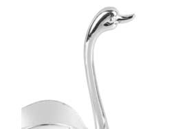 Elegante Soporte Para Cucharas De Café Con Forma De Cisne, De Aleación Pulida A Espejo, Con 6 Cucharas.