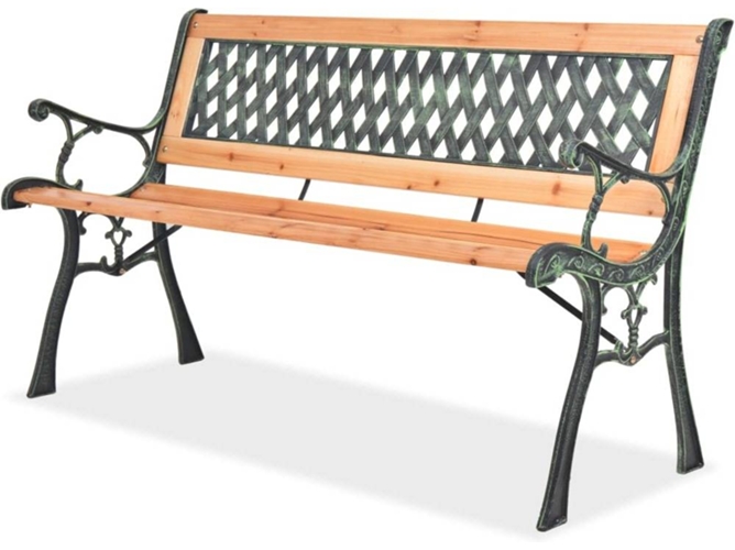 Banco Jardin VIDAXL Marrón Madera (122 cm)