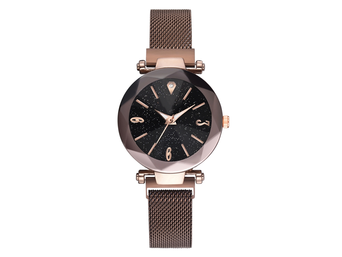 Reloj De Pulsera Analógico De Cuarzo Para Mujer Con Correa Moderna De Pu (dorado)