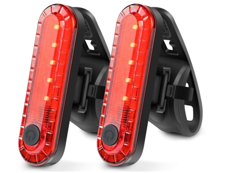 Luces para bicicleta 2 luces traseras para bicicleta Luces traseras para bicicleta recargables Ultrabrillantes por USB,-Negro ENZONS