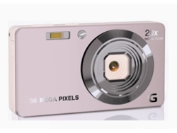 Cámara Digital 4k Para Fotografía, Cámara Compacta Con Enfoque Automático De 56 Mp Y Zoom De 20x (rosa)