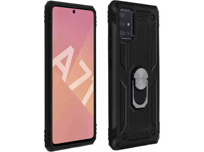 Carcasa Samsung Galaxy A71 AVIZAR Anillo Negro
