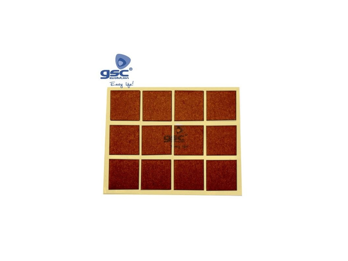 Set 12 Fieltros Adhesivos Cuadrados 20x23mm Marron Gsc 003802772