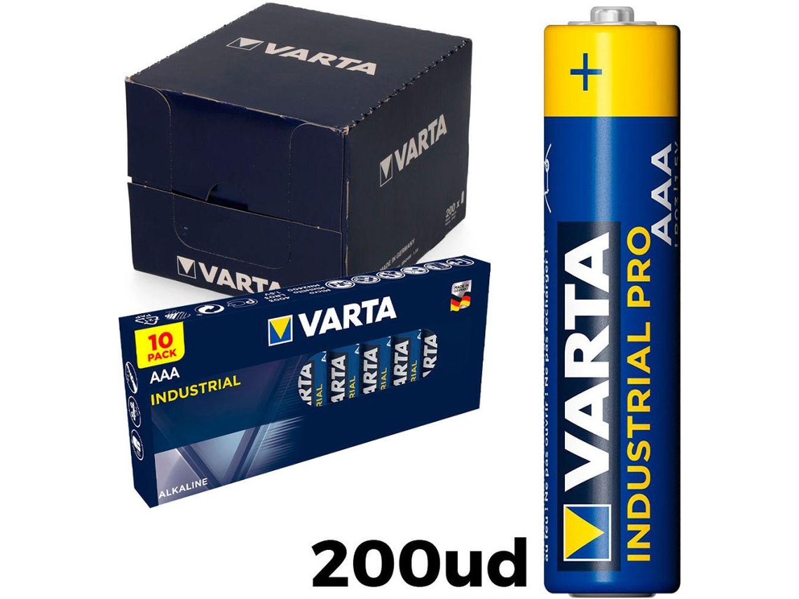 Pack 10 Pilas AAA LR03 Varta Industrial Pro