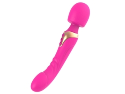Vibrador De Silicone Grande Com Duplo Motor E Massagem Do Ponto G - Brinquedo Erótico Rosa