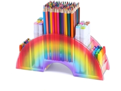 Portalápices Acrílico Para Escritorio Rainbow Supply Caddy Portalápices Lindo Para Niños, Organizador De Bolígrafos Multifuncional ZMDECQNA
