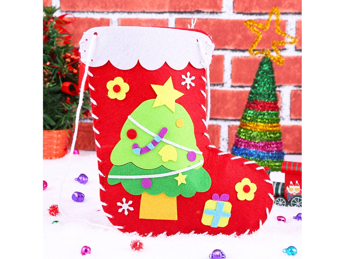 Manualidad De Navidad En Fieltro Adorable Diy Ornamento De Árbol De Pino Para Coser Y Decorar
