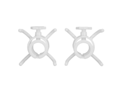 2 Ganchos De Plástico Para Sombrilla De Playa, 4 Puentes, Soporte Para Toalla, Sombrero Y Gafas De Sol, Color Blanco.