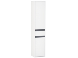Mueble Columna De Baño De Estilo Contemporáneo Con 2 Armarios, 3 Estantes Y Cajón Deslizante, Aglomerado, Blanco.