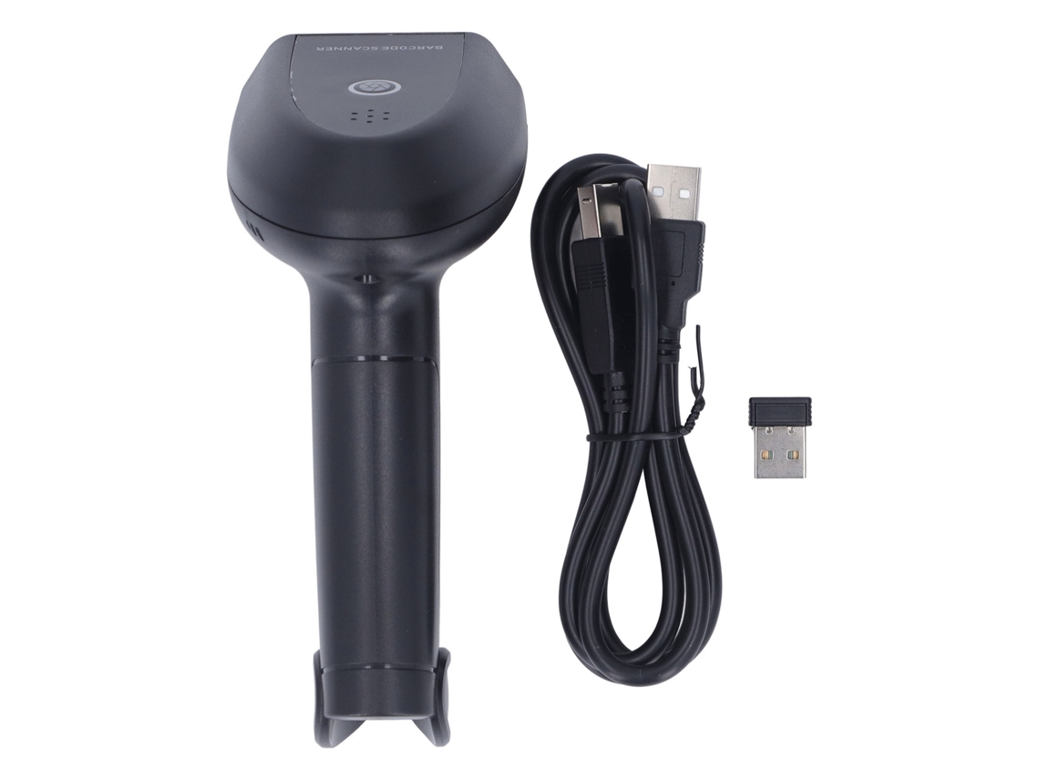 Escáner de código de barras inalámbrico 1D 2.4G CCD con luz roja para caja registradora de tienda