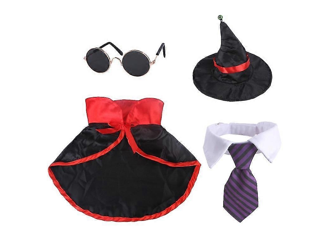 Disfraz creativo de Halloween para mascota, accesorios de vestir, corbata y gafas de Halloween Ly Ebike