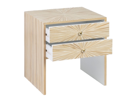 Mueble de Apoyo BIGBUY HOME Beige Bambú Madera MDF (Bambú - 56 x 46 x 58 cm)