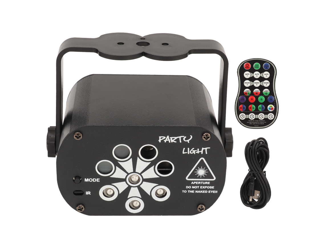 2026-proyector De Luces Led Estrella 8 Agujeros Activado Por Sonido Con Control Remoto Para Fiesta Boda Club Pub Ktv Bar