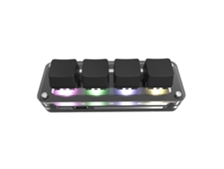 Teclado inalámbrico compatible con Bluetooth con botón de macro personalizado, teclado de 3 a 12 teclas Everley891