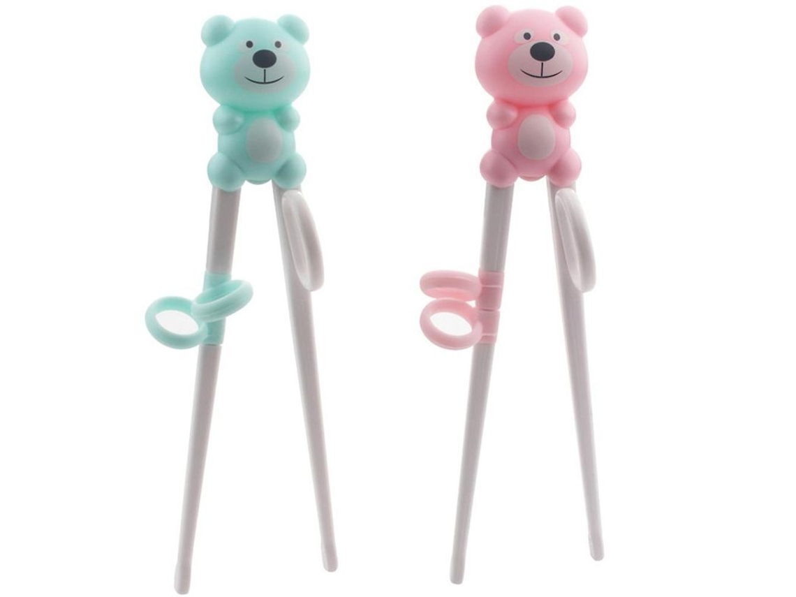 Pares De Garfos Para Entrenamiento De Niños, Desenhos Animados, Aprendizaje, Utensílios, Rosa E Azul