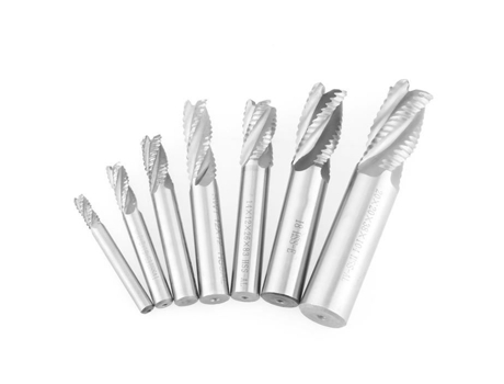 Juego de brocas para enrutador, 7 unidades/juego, práctica, resistente al desgaste, 4 flautas, broca para enrutador Hss de alta resistencia de 6-20...