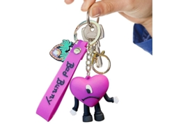 2026-llavero Bad Bunny Corazón 3d Joyería Moda Colgante Charm Para Bolsos Coche Regalo Cumpleaños Mujer Niña