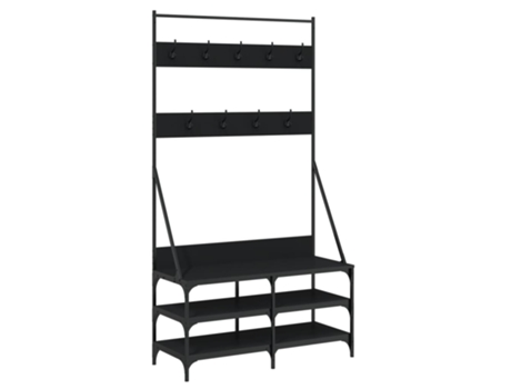 Perchero con zapatero VIDAXL negro (100x40x184 cm)