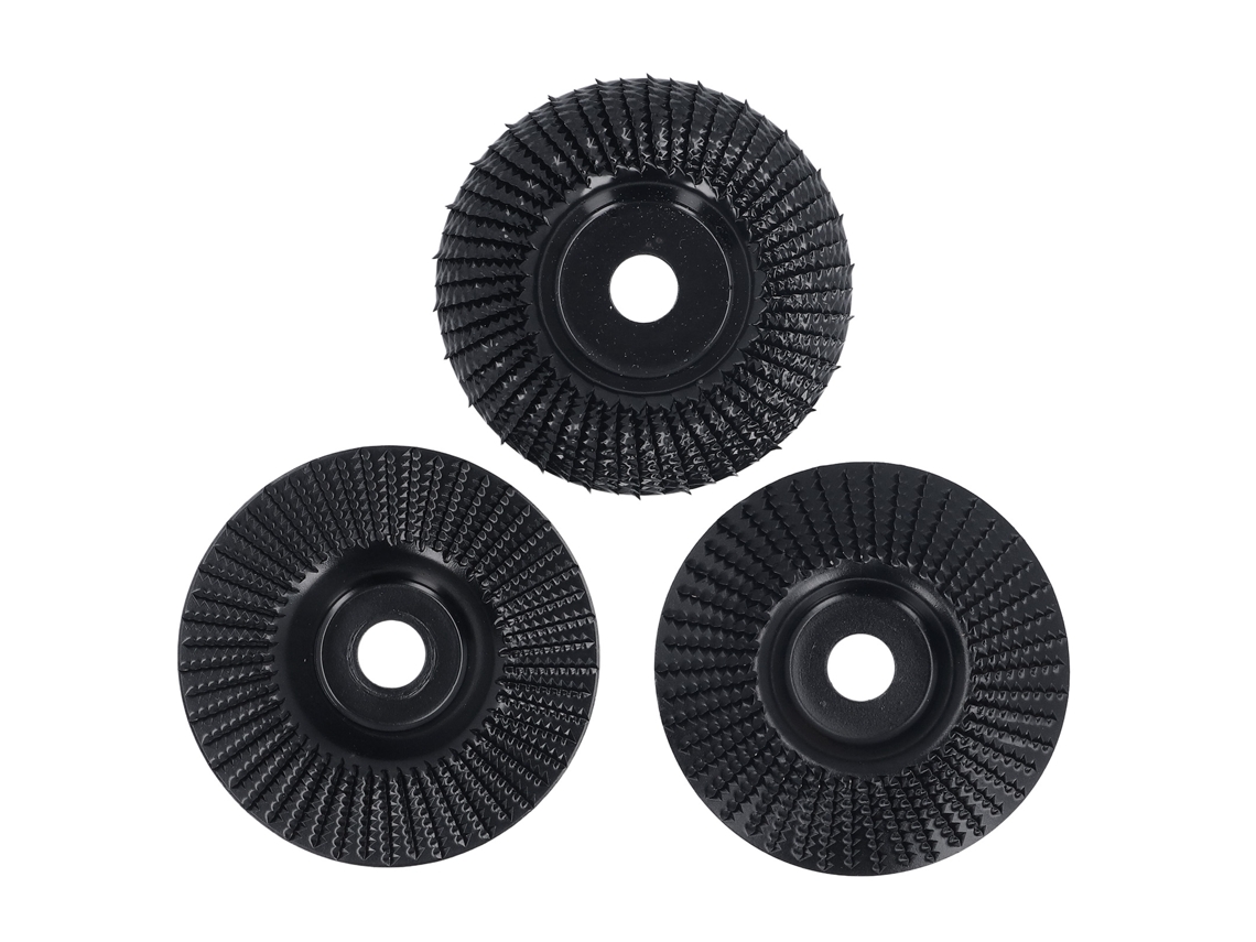 3 Discos De Tallado De Madera Para Amoladora Angular, 100 Mm, Acero Al Carbono, 3 Estilos Diferentes.