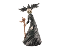 Figura de bruja aterradora hecha de resina para decoración de Halloween