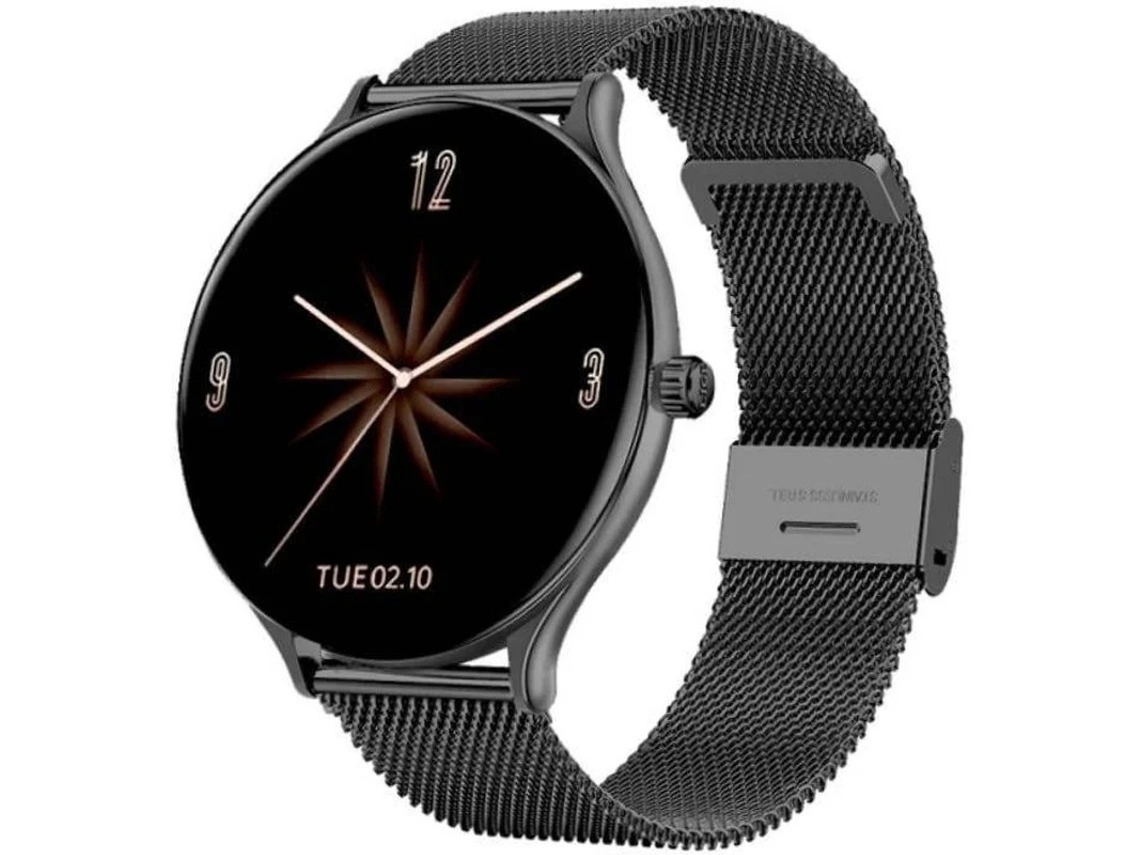 Reloj inteligente digital de acero de lujo con pantalla táctil y seguimiento de actividad deportiva Bestvite (negro)