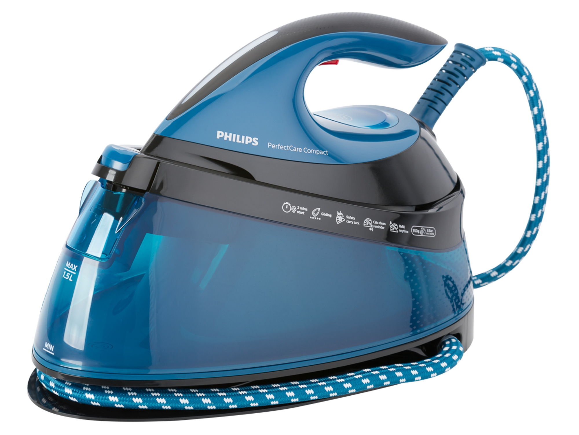 Centro de Planchado PHILIPS GC7833/80 (Presión: 6 bar - chorro de vapor 350 g/min)